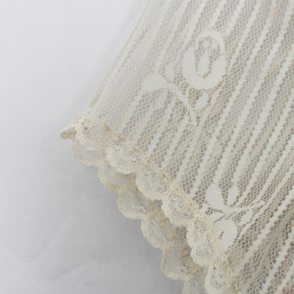 Vintage rose lace tie-front short sleeve blouse Medium - Picture 5 of 6